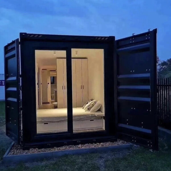 Casa Cristal Con Contenedor De 40 Pies